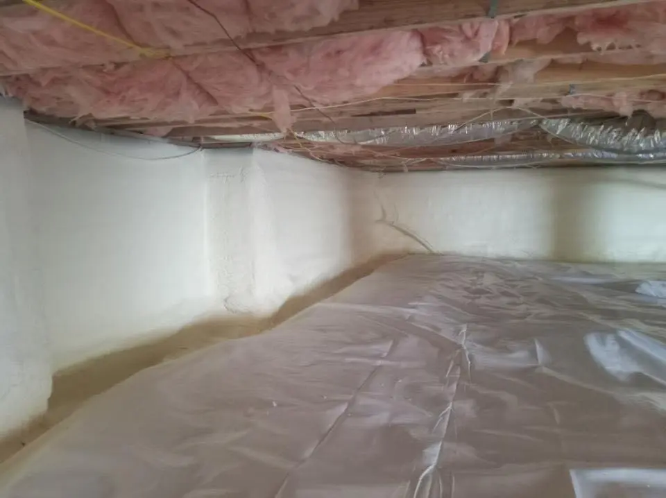 Crawl space encapsulation with closed-cell spray foam for Attic Insulation in Mount Airy